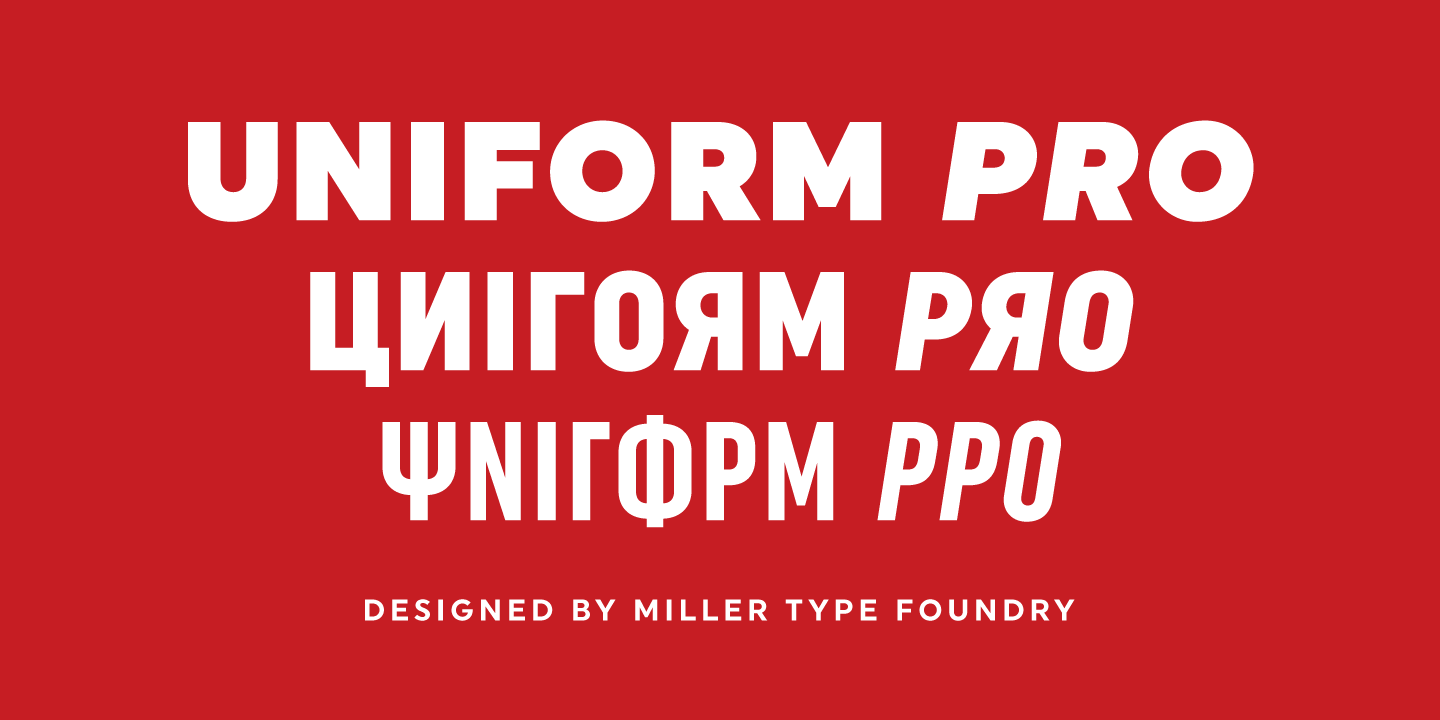 Font Uniform Pro Condensed